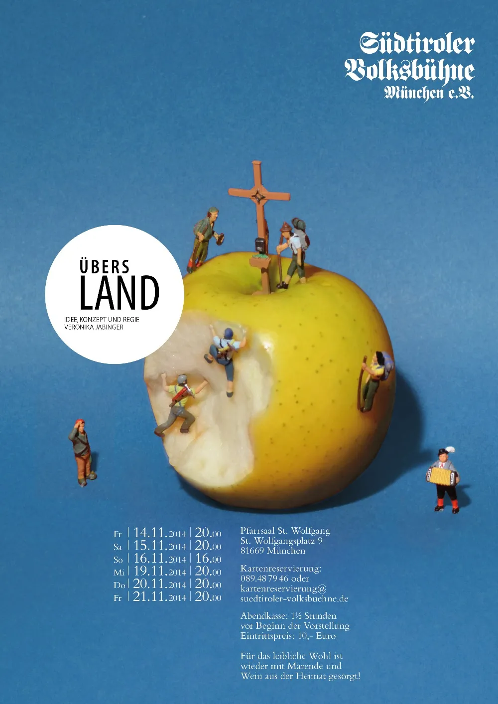 Plakat der Aufführung: Übers Land