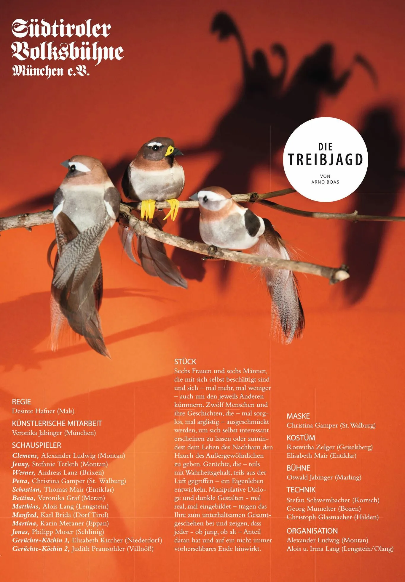 Plakat der Aufführung: Die Treibjagd