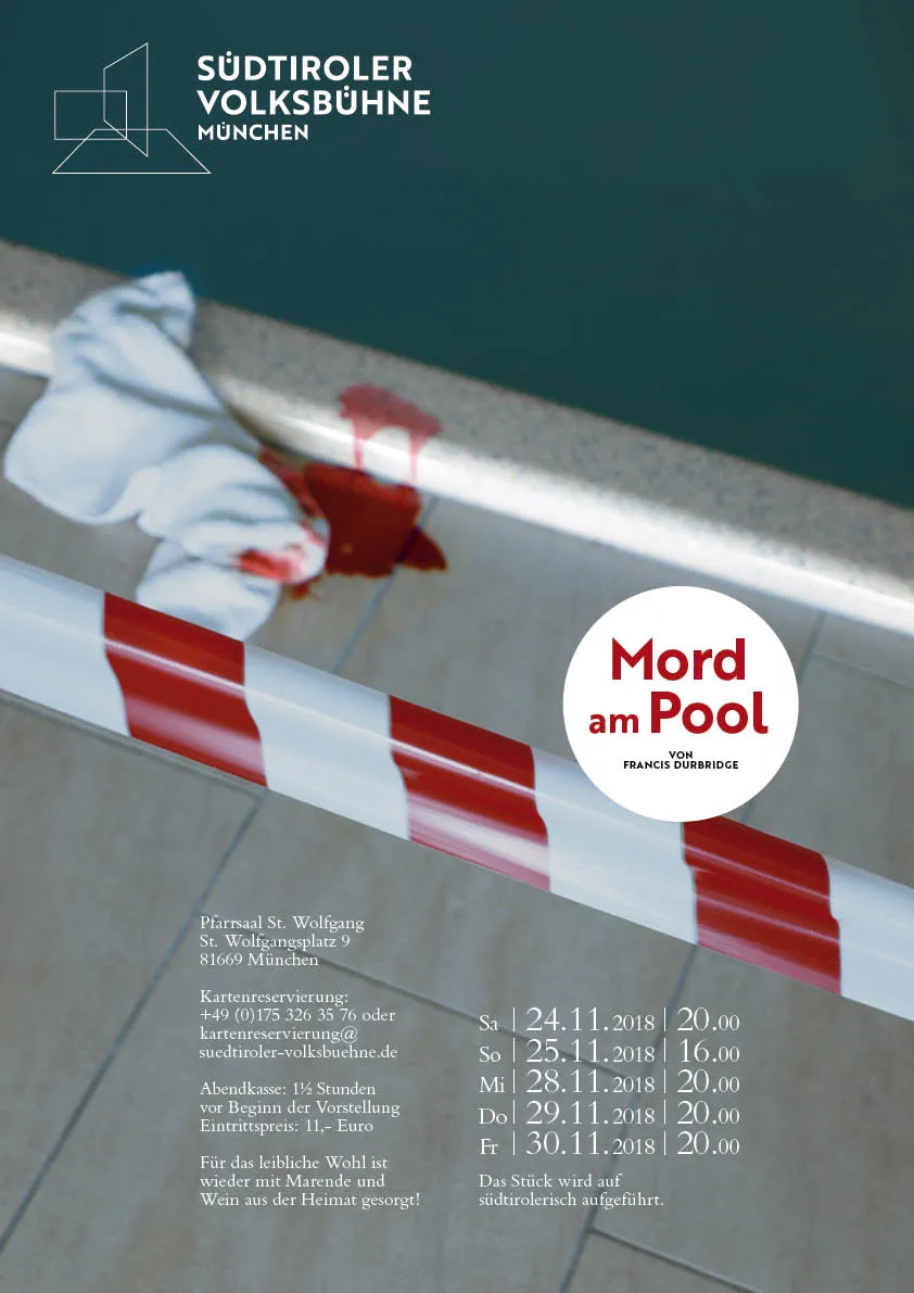 Plakat der Aufführung: Mord am Pool