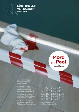 Plakat der Aufführung: Mord am Pool