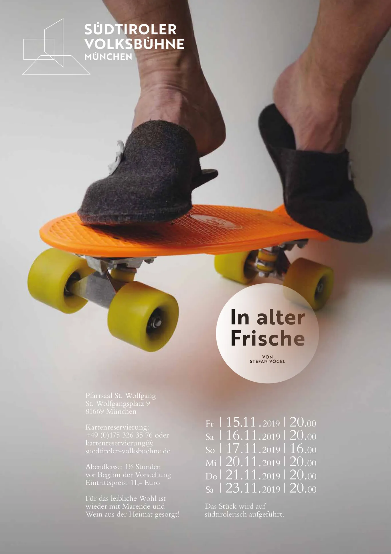 Plakat der Aufführung: In alter Frische