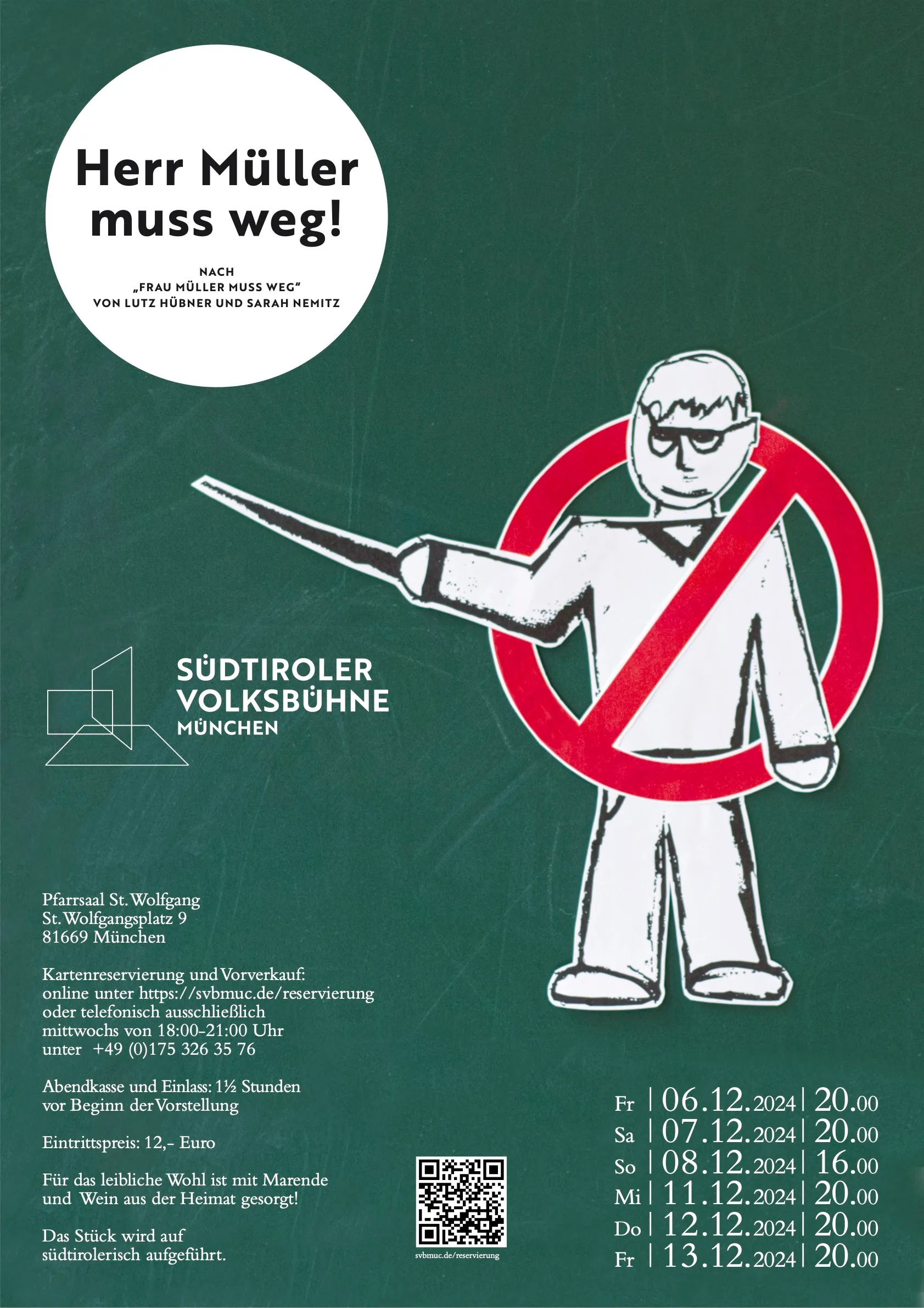 Plakat der Aufführung: Herr Müller muss weg
