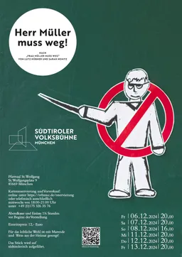 Plakat der Aufführung: Herr Müller muss weg